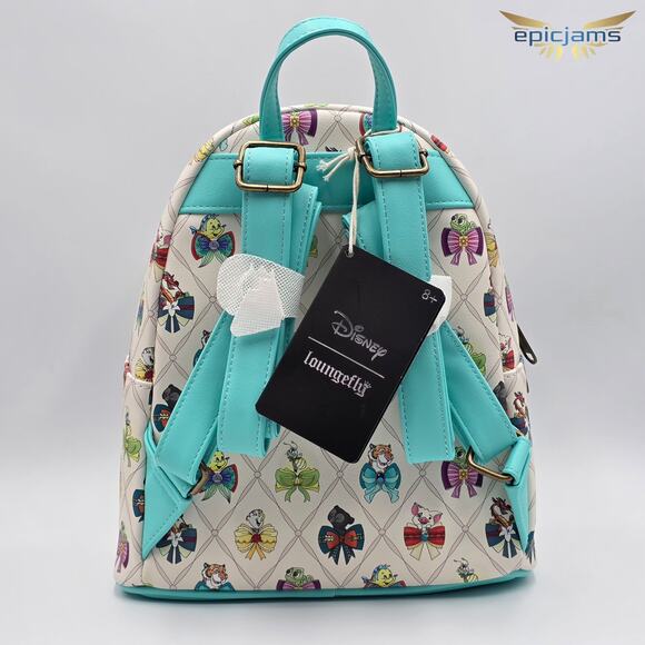 Loungefly Disney Princess Bows & Sidekicks Mini Backpack New - Picture 5 of 7